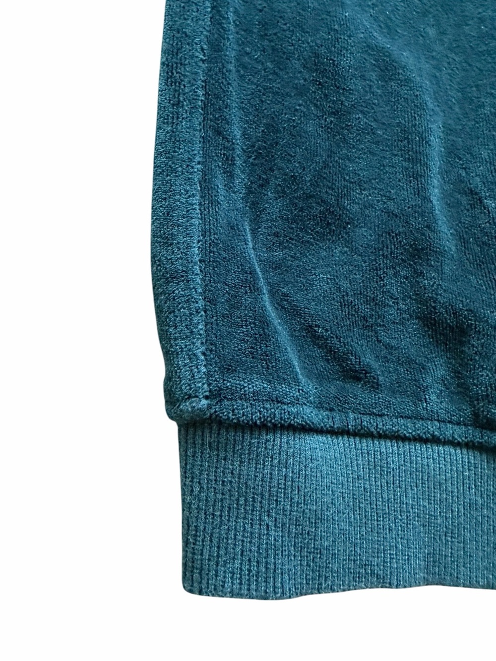 PACT Women’s Pure Velour Relaxed Sweatpant Size Large Teal High Rise Jogger - Picture 4 of 7